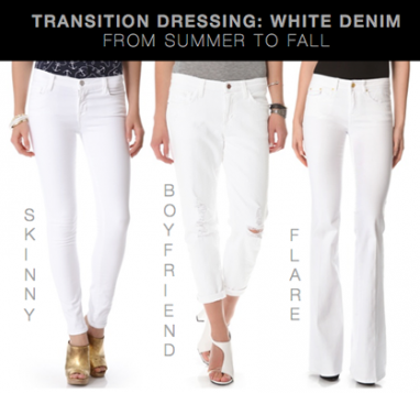 Transition Dressing: How to Wear White Denim From Summer to Fall