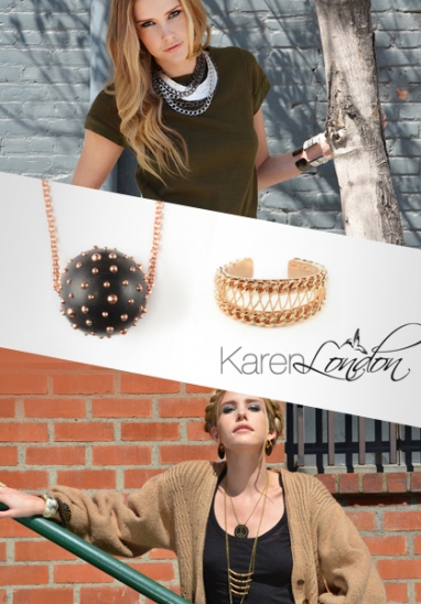 Karen London jewelry mixes bohemian chic and hard edged for modern pieces