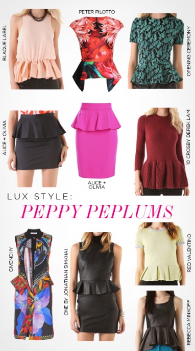 LUX Style: peppy peplums