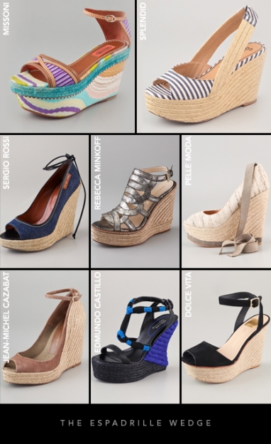 Spring 2012 Footwear Trends: The Espadrille Wedge
