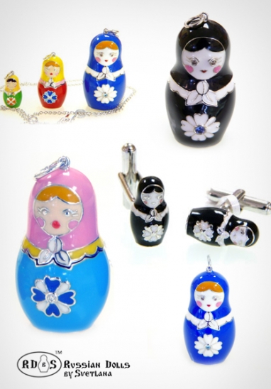 Russian Dolls by Svetlana are charming statement pieces