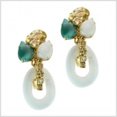 White Jade Earrings