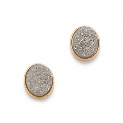 Silver Druzy Stud Earrings | LadyLUX - Online Luxury Lifestyle, Technology and Fashion Magazine