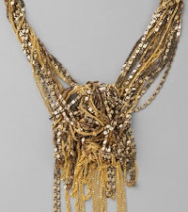 Tangled Brass Chain Necklace
