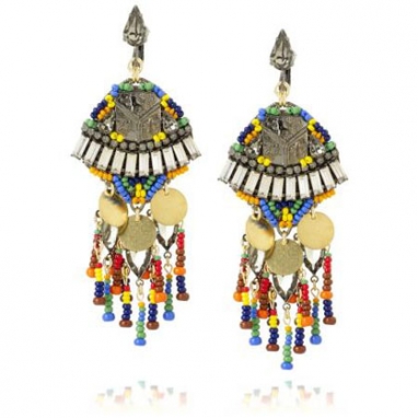 Bead & Swarovski-Embellished Earrings