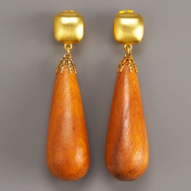 Wooden Drop Earrings