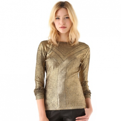 Gold Foil Sweater | LadyLUX - Online Luxury Lifestyle, Technology and Fashion Magazine