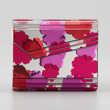 Mirrored Floral Clutch