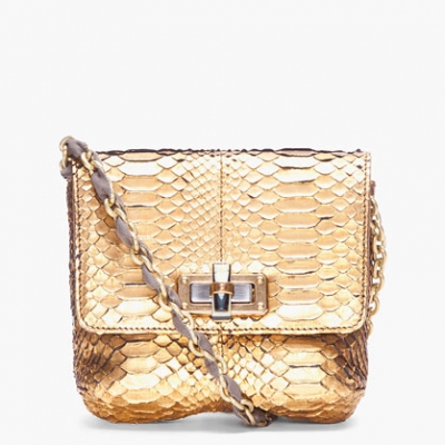 Gold Python Skin Bag | LadyLUX - Online Luxury Lifestyle, Technology and Fashion Magazine