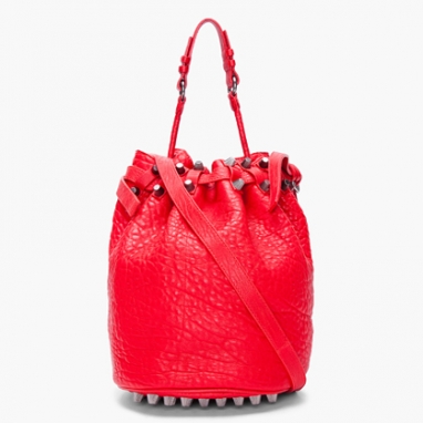 Red Diego Bucket Bag