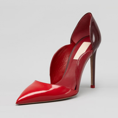Red Patent Scalloped Pump | LadyLUX - Online Luxury Lifestyle, Technology and Fashion Magazine
