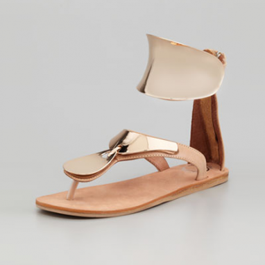 Gold Ankle Cuff Sandal