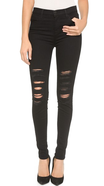 Distressed Black High-Waisted Skinny Jeans | LadyLUX - Online Luxury Lifestyle, Technology and Fashion Magazine