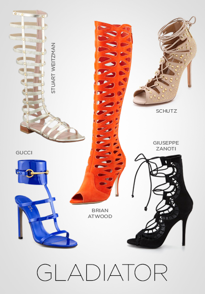 shoes, Spring 2013 shoe trends, footwear, gladiator, gladiator shoes, flats