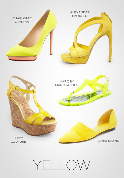 shoes, pumps, heels, sandals, footwear, yellow pumps, yellow heels, spring 2013 shoes, trends