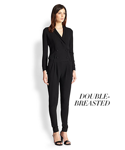 Black Double Breasted Jumpsuit
