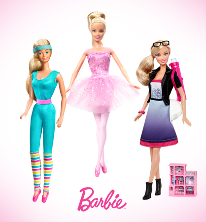 different barbies
