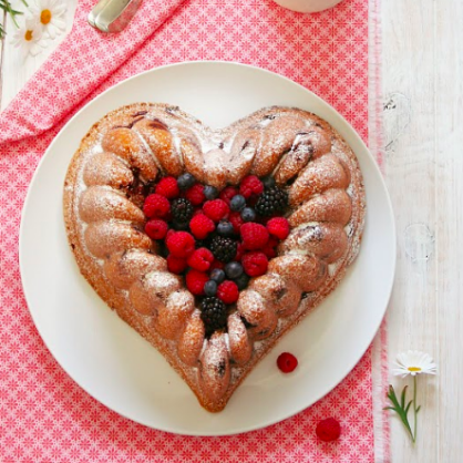 Valentine's Day Dessert: Heart Berry Bundt Cake