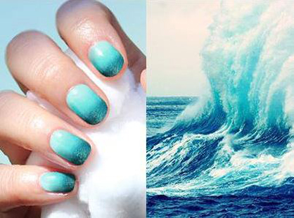 Summer Nail Art Ocean Waves