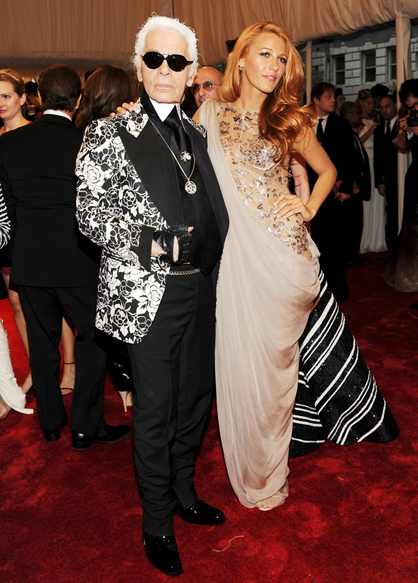 Met Ball Blake Lively Karl Lagerfeld