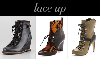 Fall 2013 Lace Up Booties