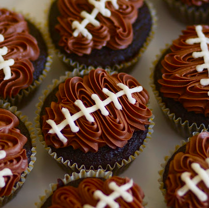 Super Bowl Party Snacks: Chocolate Football Cupcakes