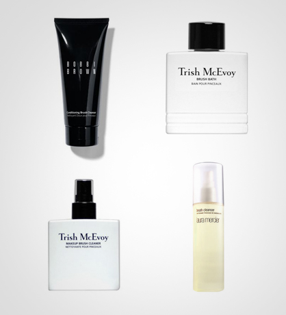 trish mcevoy, bobbi brown, laura mercier, makeup brush cleaners, brush cleaners