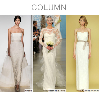 Column Bridal Gowns