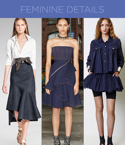 Resort 2014 Denim Trends: Feminine Details