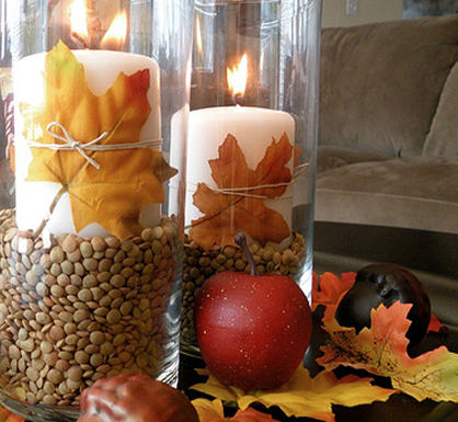 DIY: Fall Candle Decorations