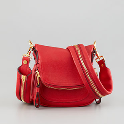 Tom Ford Red Zipper Handbag