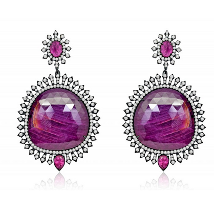 Pink Sapphire Earrings