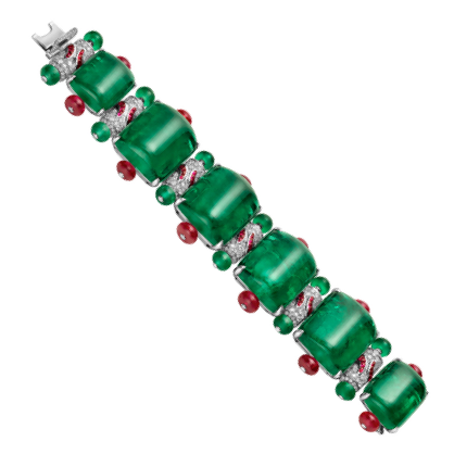 Emerald and Ruby Bracelet