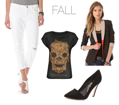 White Denim Boyfriend Jeans