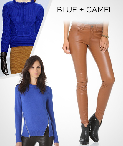 Fall 2013 Color Combinations: Blue + Camel