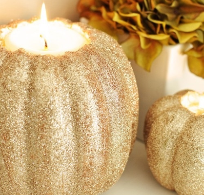 DIY Glitter Pumpkins