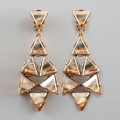 Crystal Geometric Cluster Earrings