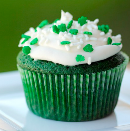 St. Patrick's Day Desserts: Green Velvet Cupcakes