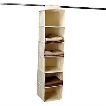 Tips to Organize a Closet: Hanging Shelves