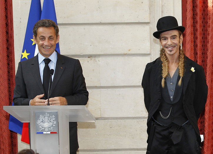 Radar Sarkozy Awards Galliano with Legion of Honor LadyLUX Online