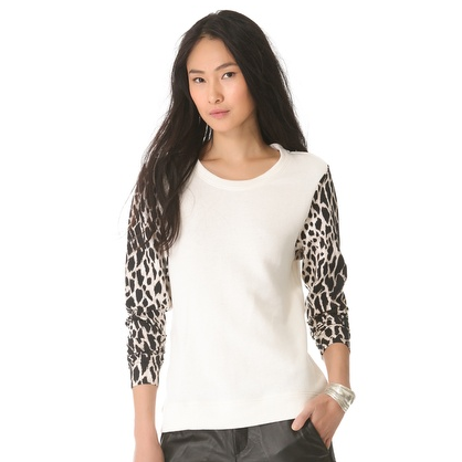 Leopard Sleeve Sweater