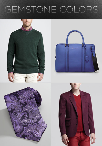 Men's Fall 2013 Trends: Gemstone Colors