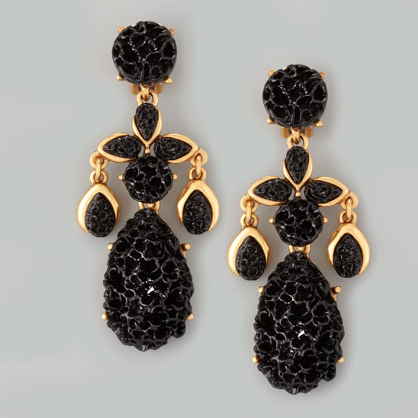Black Baroque Earrings