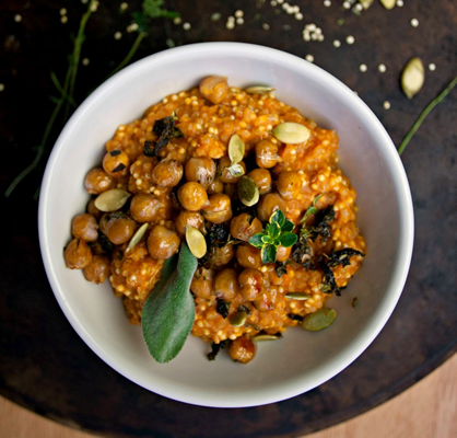 Pumpkin Quinoa and Chickpea Salad