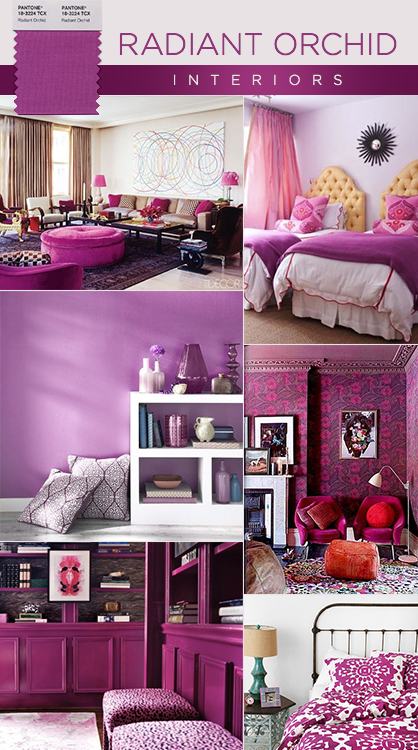 Pantone 2014: Radiant Orchid Interiors