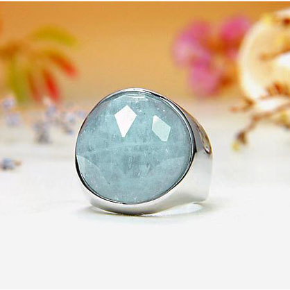 Sterling Silver & Aquamarine Ring