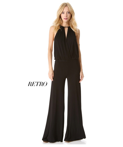 Black Retro Jumpsuit