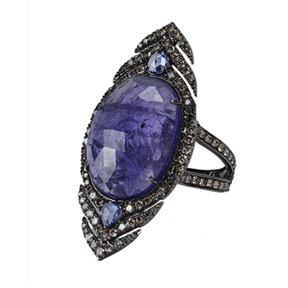 Tanzanite Armor Ring