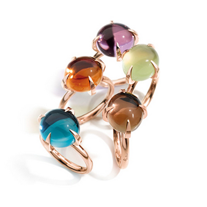 Colorful Cabachon Rings