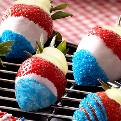 Fourth of July Desserts: Patriotic Strawberries